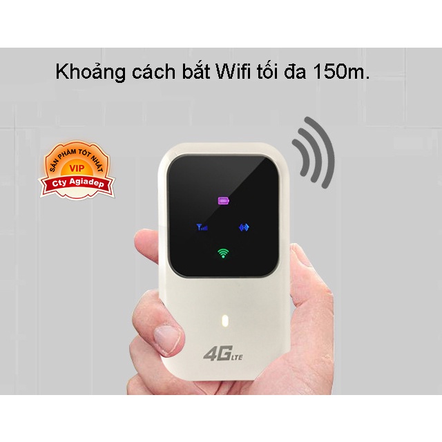 Cục phát Wifi 3G 4G gắn SIM tiện di chuyển (Pin Sạc)