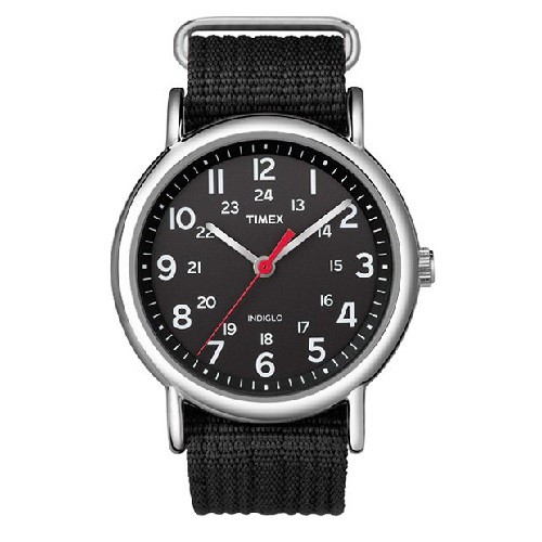 Đồng hồ Unisex Nam Nữ Timex Weekender T2N647 Đen Dây Vải - Chính Hãng