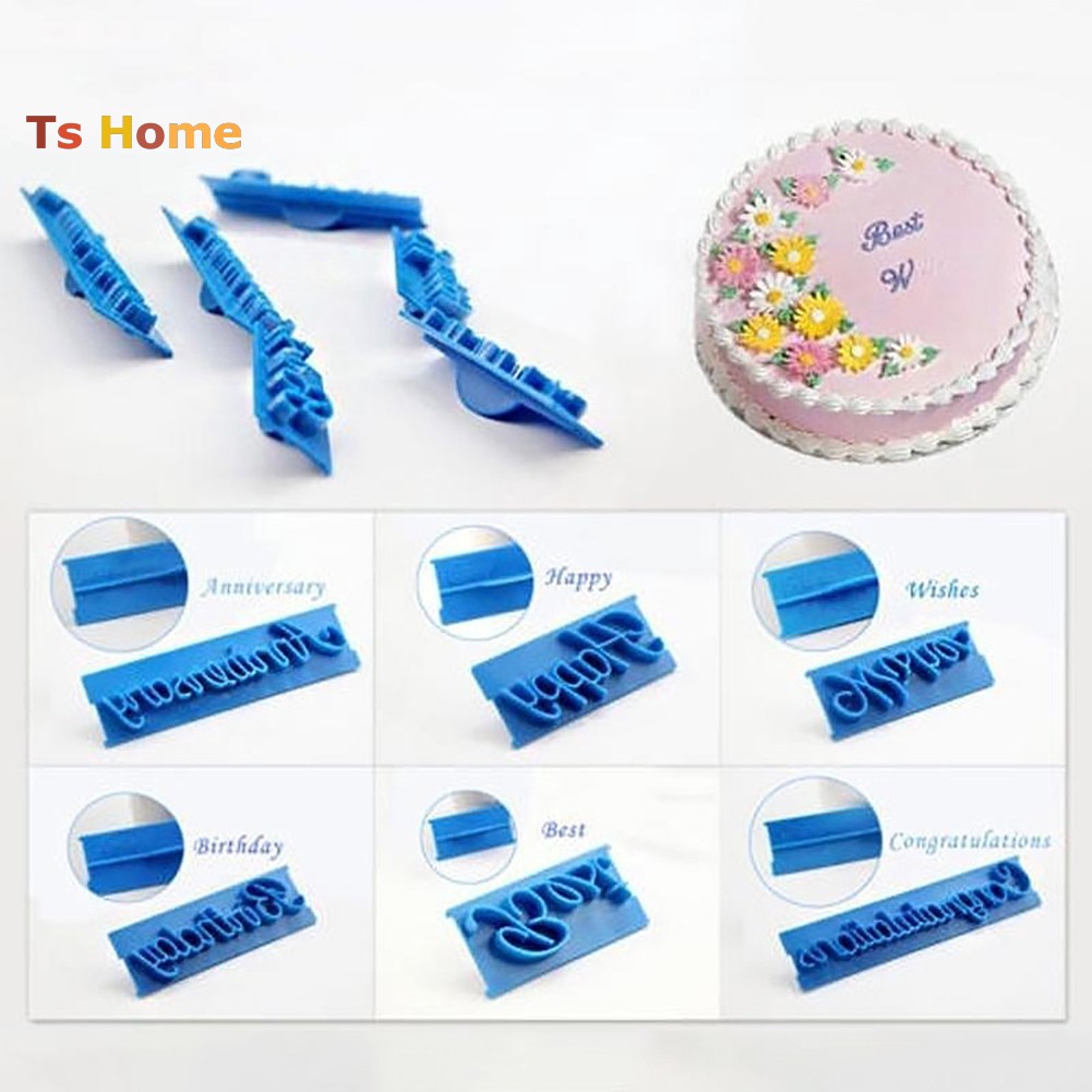 Set 6 Khuôn Làm Bánh / Sô Cô La Hình Chữ Blessing DIY