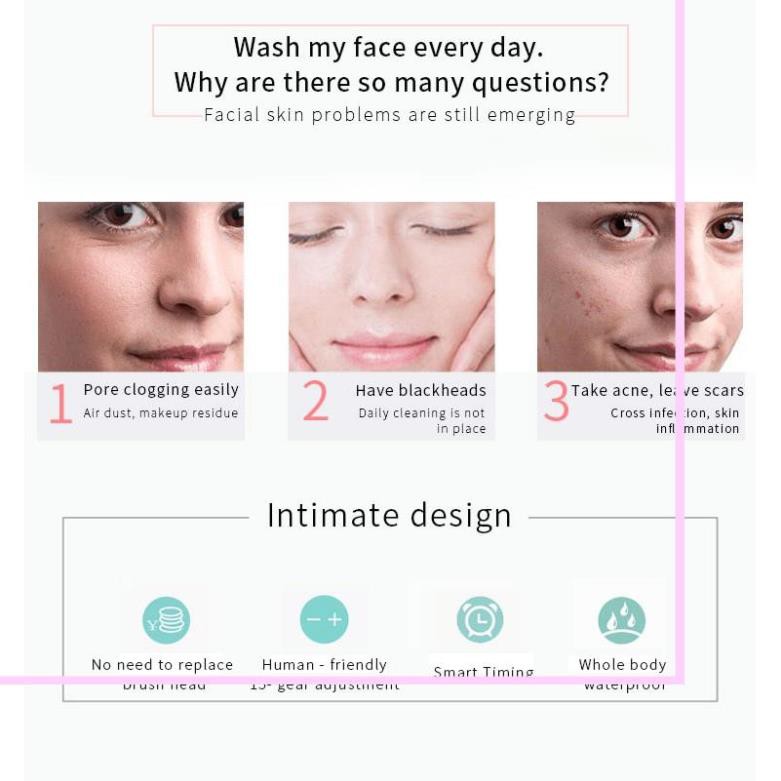 Máy Rửa Mặt  Cao Cấp Và Mát Xa Da Mặt Top Cho Da Nhạy Cảm. Đầu Chải Mềm Mại Đánh Bật Bụi Và Dầu - Beauty Top Spot | BigBuy360 - bigbuy360.vn