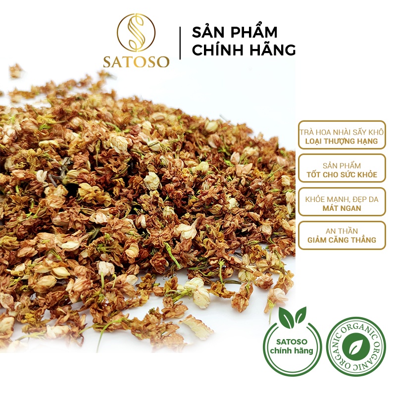 Hoa nhài sấy khô SATOSO 100g sạch thơm giúp khoẻ mạnh, đẹp da, mát gan tốt cho hô hấp SA14