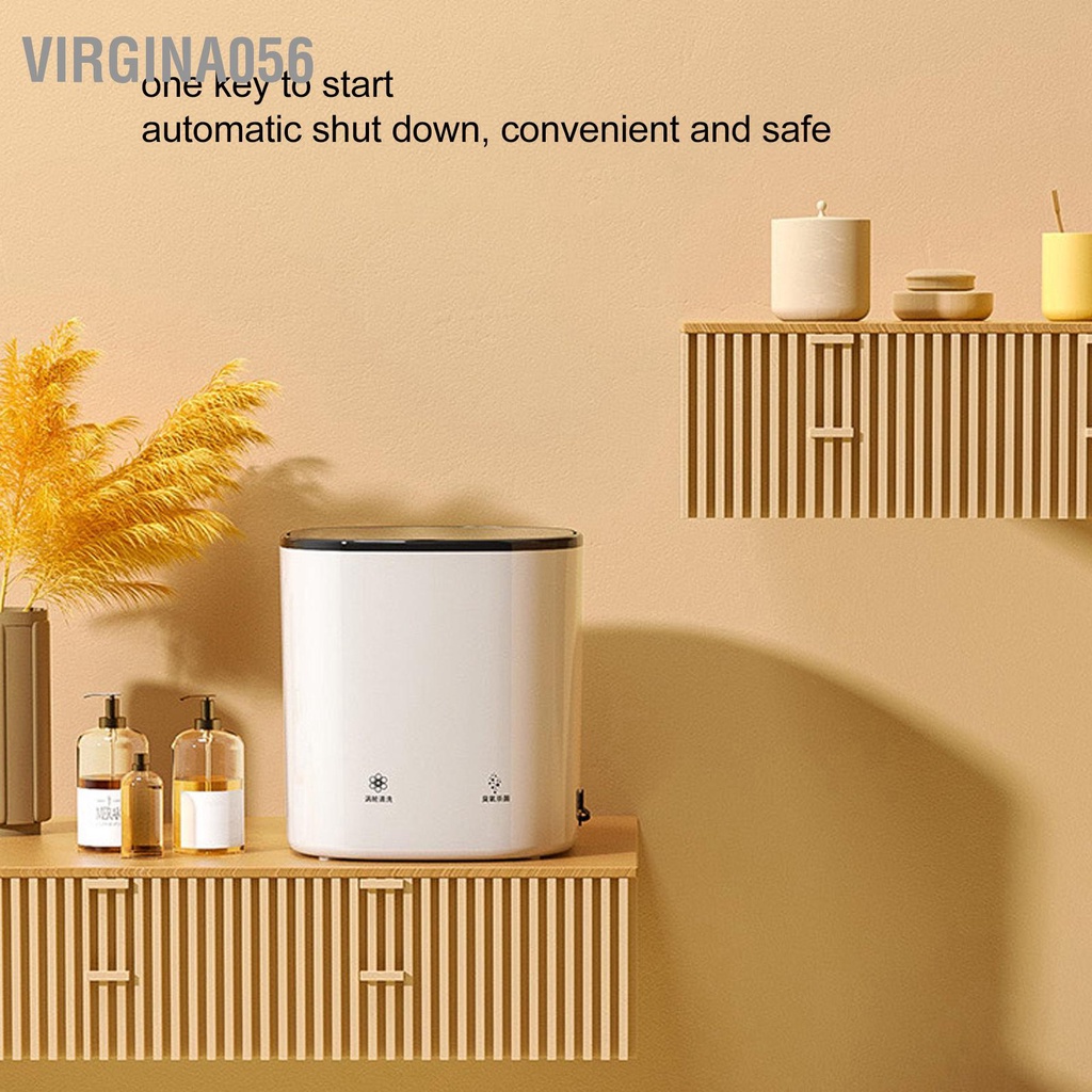 Có thể bán buôn Máy giặt mini ABS 4.5L 2000mA 24W 12V Blue Light di động gia đình dành cho áo sơ mi T Áo lót Vớ Mỹ Cắm 100‑240V Hàng giao ngayVirgina056
