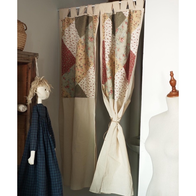 Rèm ghép vải vintage Thuỳ An.