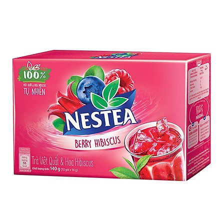 Trà hòa tan Nestea 140g vị việt quất và atiso đỏ và vị chanh 242g