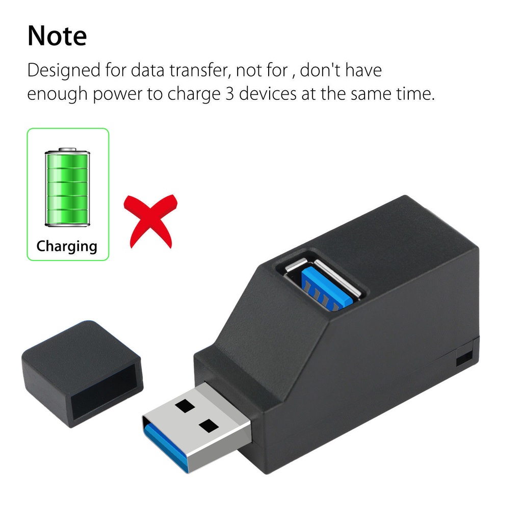 Bộ Chia 3 Cổng USB 3.0 Tốc Độ Cao Nhiều Màu Sắc Tiện Dụng