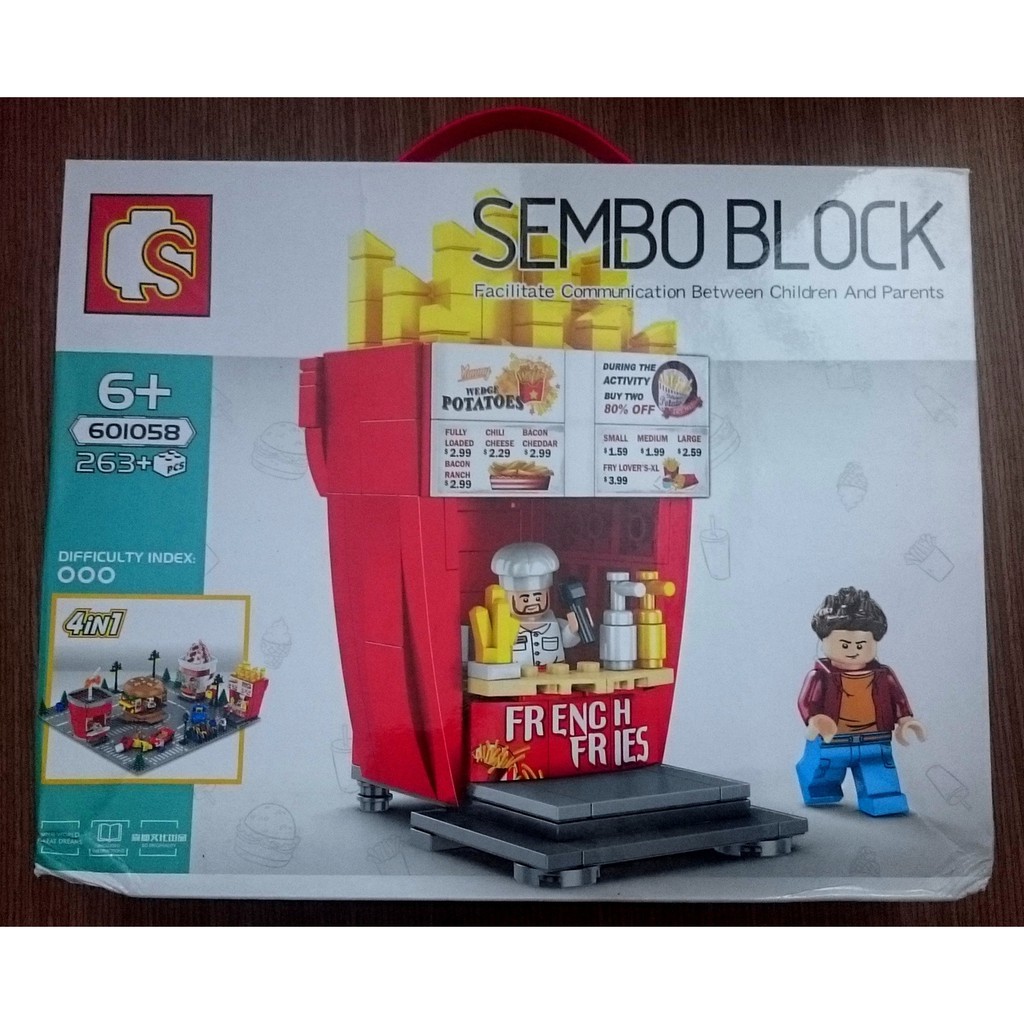 Đồ chơi lắp ráp lego - Quầy bán thức ăn nhanh Mini Street Shop (263 mảnh)