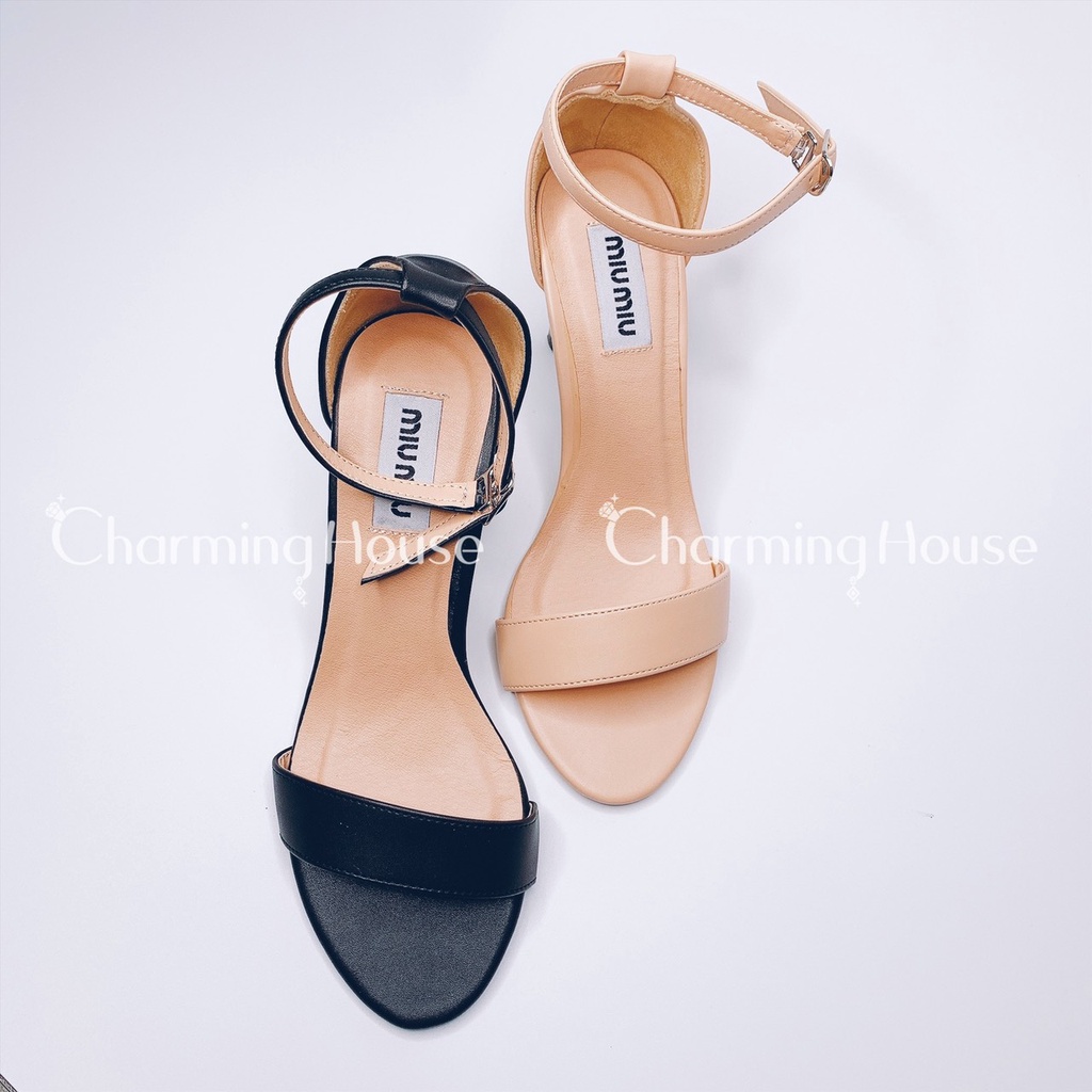 Giày cao gót quai ngang basic cao 9cm