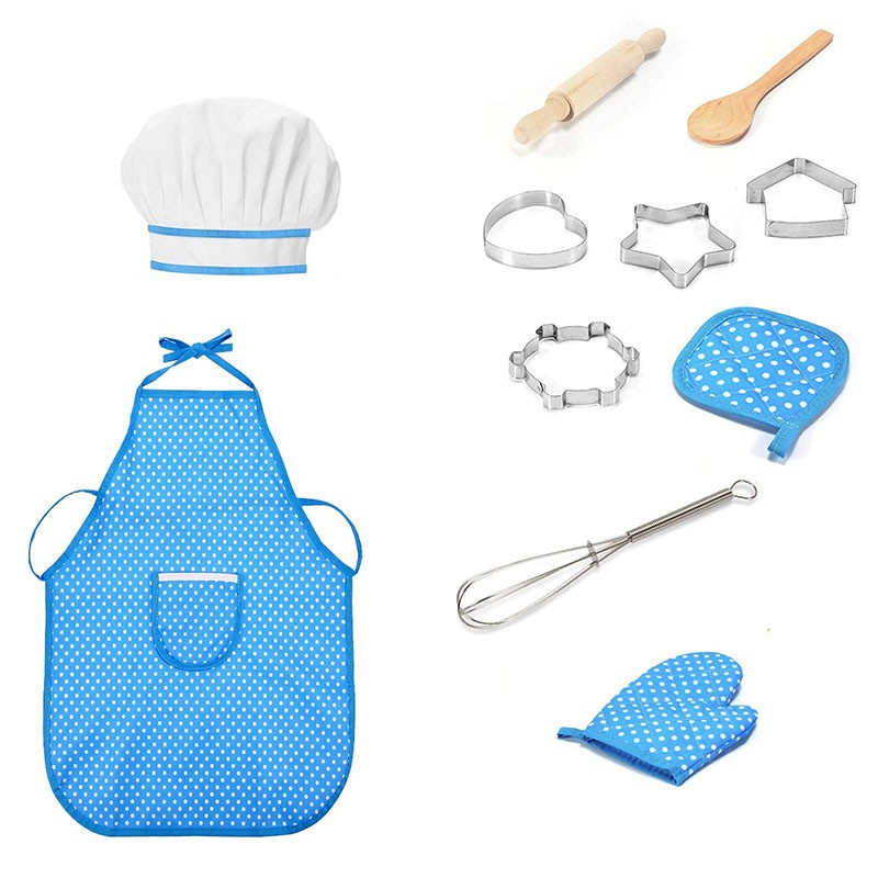 COD Kids Cooking and Baking Sets for 3-8 Year Old Kids Toys, Blue XGVN