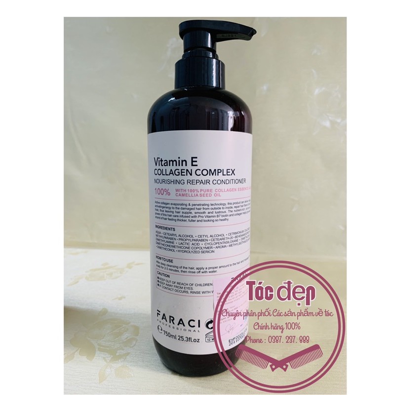 Cặp dầu gội & dầu xả FARACI phục hồi tóc hư tổn 1500ml