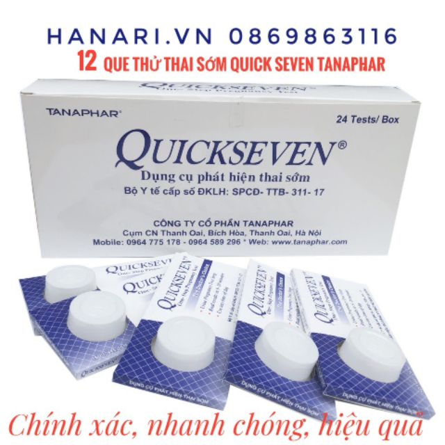 [Chính xác nhất] 12 Que thử thai Quickseven Tanaphar