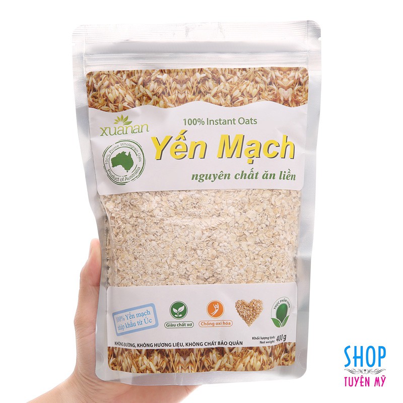 Yến mạch nguyên chất ăn liền Xuân An - gói 400g