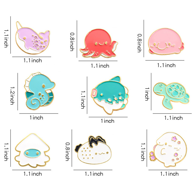 Huy hiệu cài áo hình động vật biển đáng yêu