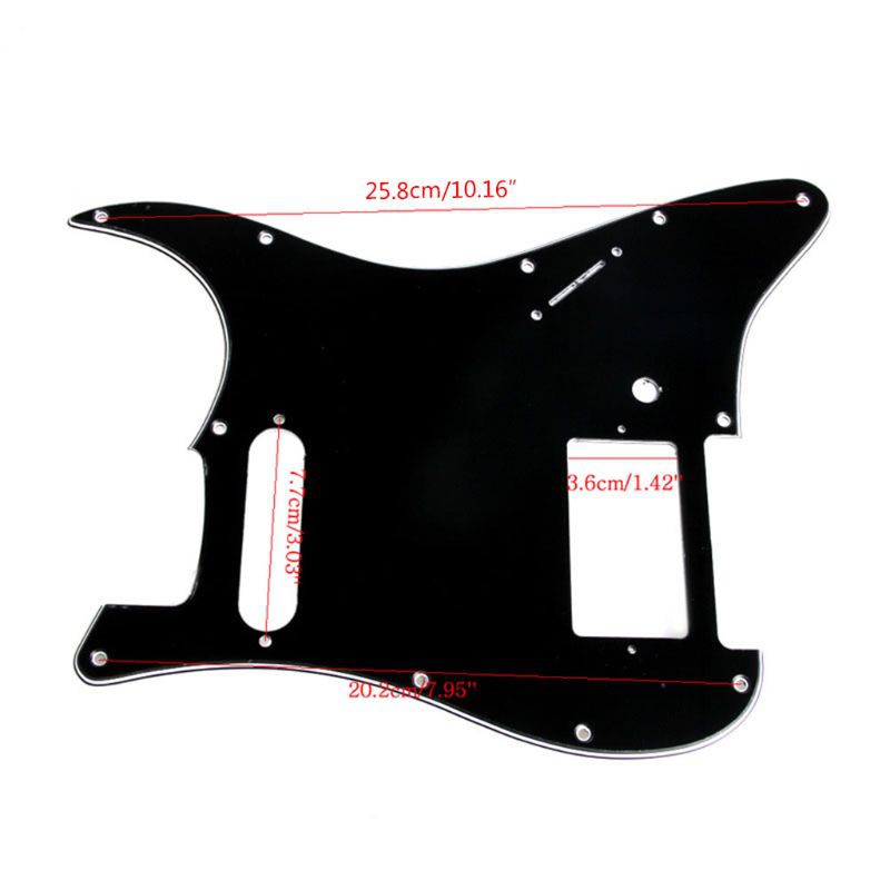 Miếng Dán Bảo Vệ 3 Lớp Màu Đen Cho Đàn Guitar Fender Stratocaster Hs