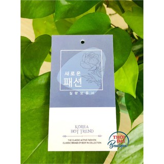 100 Tag / Nhãn Mác / Thẻ Treo Thời Trang Quần Áo Hàn Quốc Xanh Ngọc - 4.8 x 9 cm