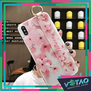 Ốp lưng Iphone 2021 họa tiết in nổi + đai cầm tay - phong cách Hàn Quốc - Chất liệu TPU