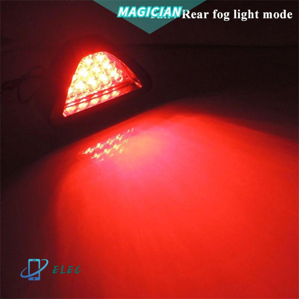 Đèn phanh xe hơi 12 bóng F1 hình tam giác nhiều màu sắc lựa chọn