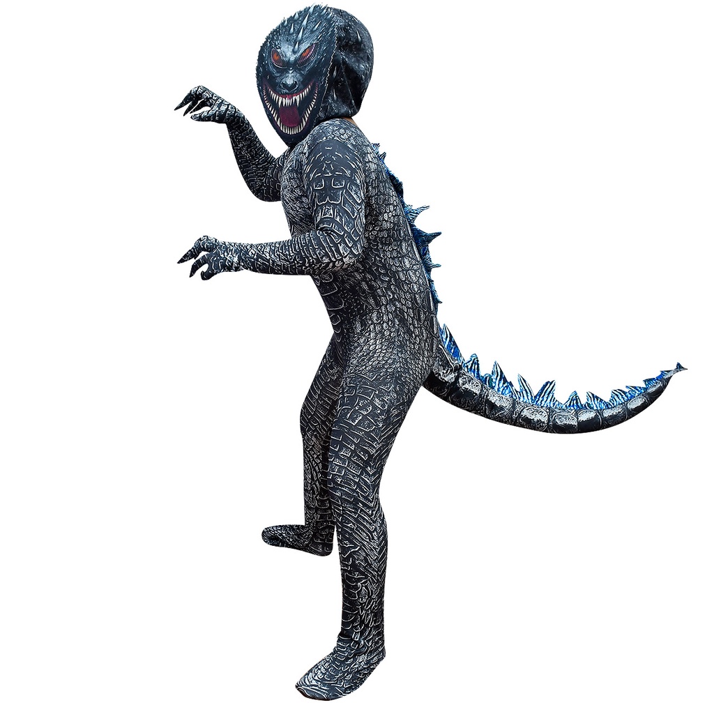 Bộ đồ hóa trang quái vật Godzilla cho bé dịp halloween tùy chọn màu sắc