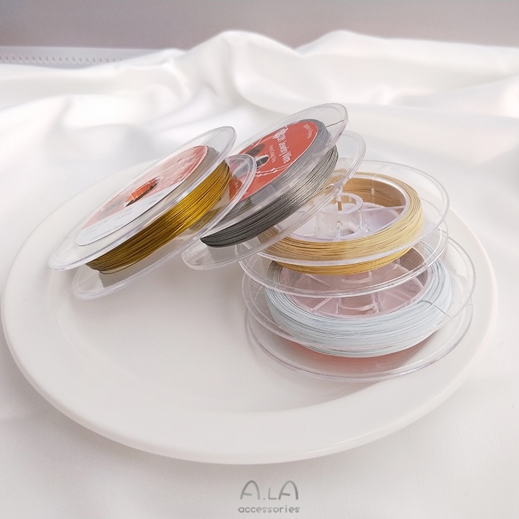 Cuộn Dây Thép 7 Sợi Mềm Mại Màu Vàng Kim Dùng Làm Vòng Tay/Vòng Cổ diy