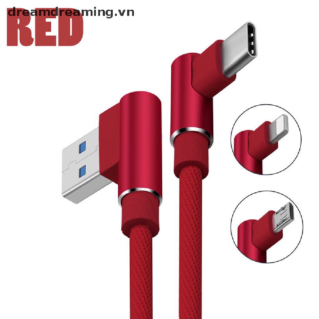 Dây Cáp Sạc Nhanh Đầu Vuông Góc 90 Độ micro USB