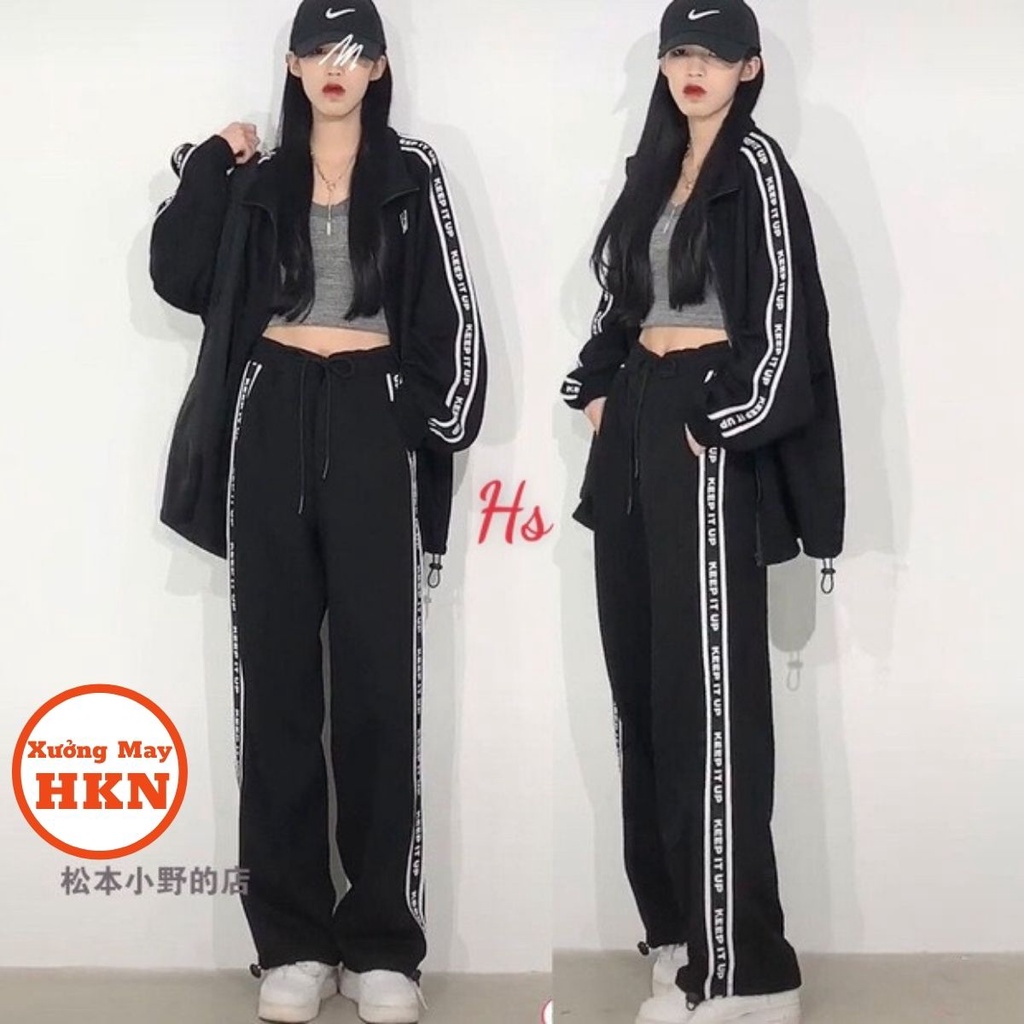 Bộ Quần Áo Thể Thao Nữ Chất Bo Tăm Mã 845 Xưởng May HKN