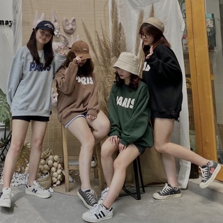 Áo nỉ dài tay sweatshirt nỉ bông paris rhodishop