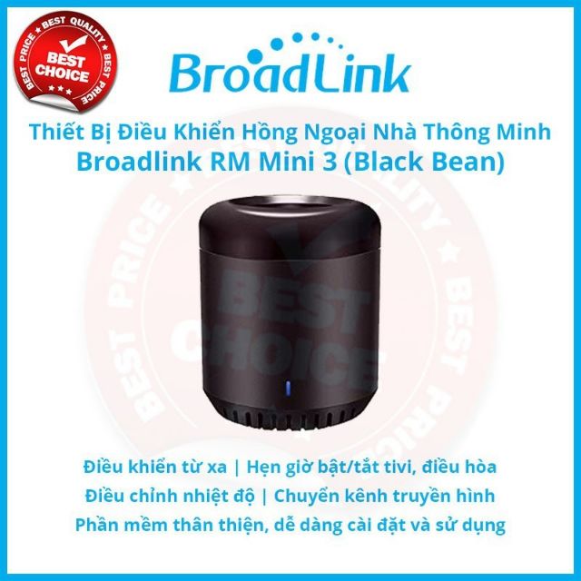 Bộ điều khiển hồng ngoại nhà thông minh Broadlink RM Mini(Blank Bean)