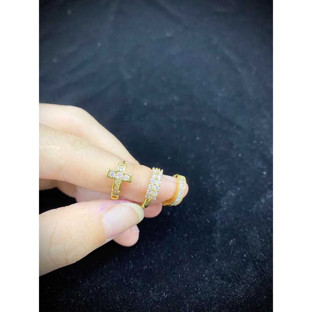 Khuyên vòng đá thời trang không gỉ