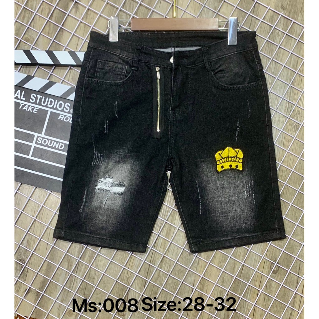 Quần short jean nam rách xước nhiều màu co dãn tốt hàng cao cấp | BigBuy360 - bigbuy360.vn