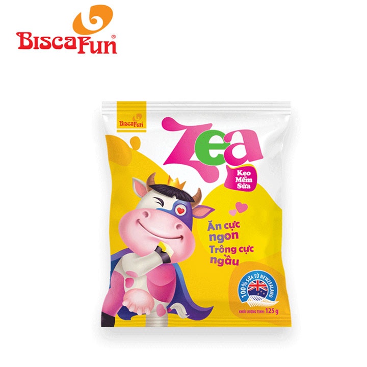 Kẹo Bò Sữa Mềm Zea Biscafun 70gr - Kẹo Sữa Newzealand