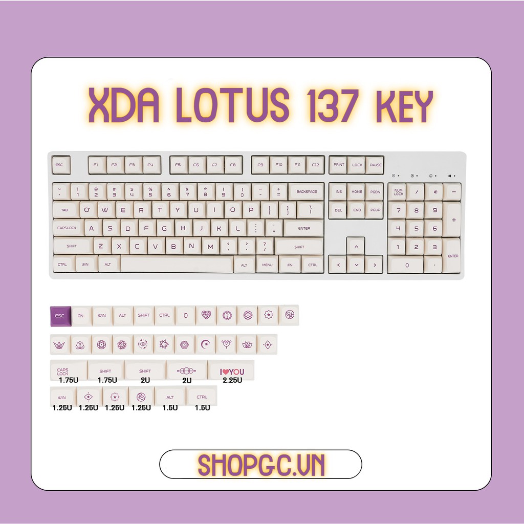 Bộ Keycap XDA Lotus 137 nút