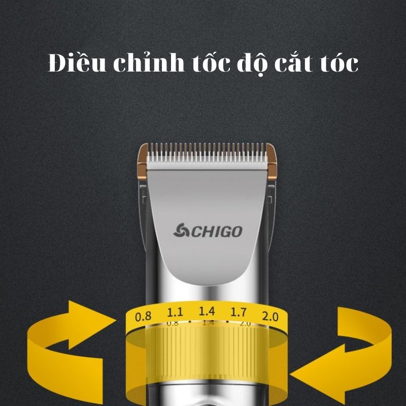 Tông đơ cắt tóc AKIO dùng cho salon cho bé và gia đình dùng pin sạc USB