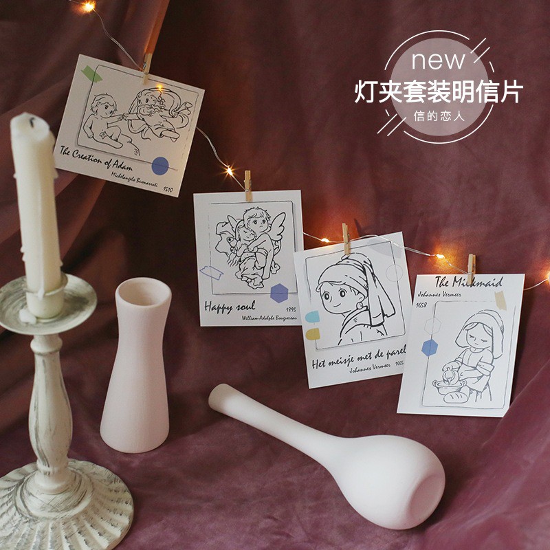 Đèn đom đóm dây đèn led trang trí fairy light treo ảnh postcard bưu thiếp vintage aesthetic decor phòng bàn học