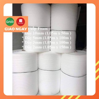 (Giao ngay bằng Now/Grab) Cuộn 100 mét - 150 mét Xốp Pe Foam gói hàng 2 li/3 li (2 mm/2 ly/3 mm/2 ly) gói hàng dễ vỡ
