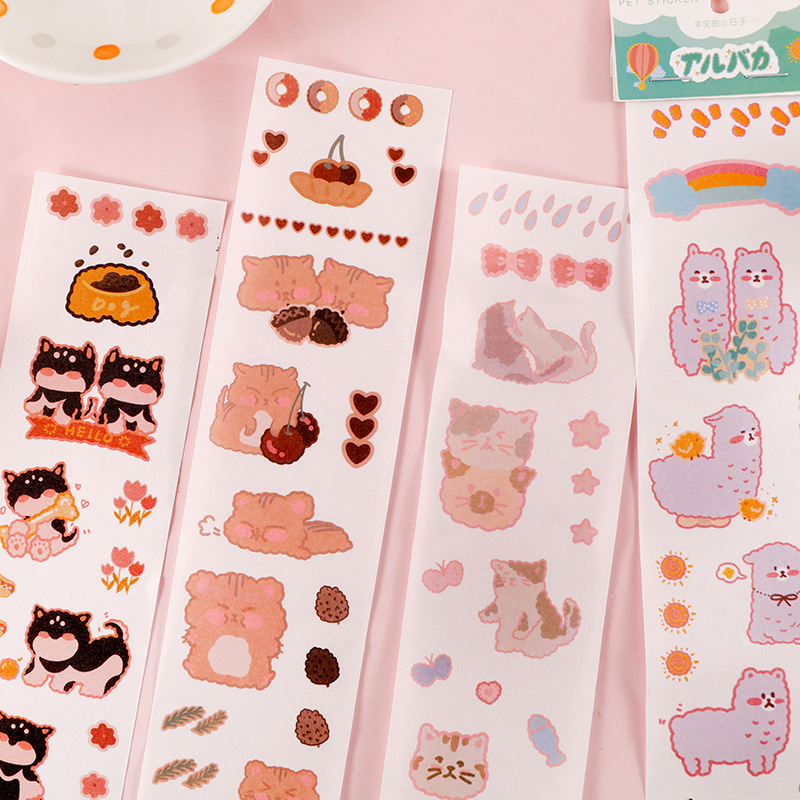Sticker Dán Trang Trí Nhật Ký Hình Động Vật Nhỏ