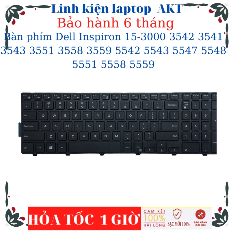 Bàn phím Laptop Dell Inspiron 15-3000 3542 3541 3543 3546 3551 3558 3568 3559 5542 5543 5547 5548 5551 5558 5559