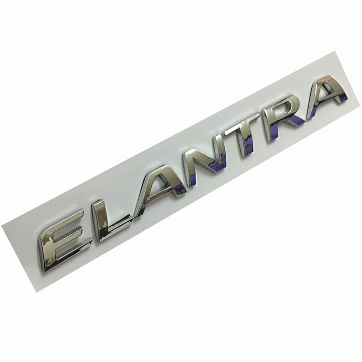 Tem Logo Chữ Nổi ELANTRA Dán Đuôi Xe