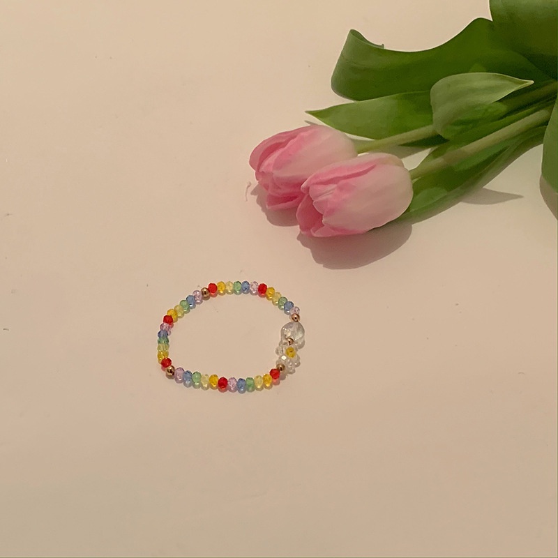 Vòng Tay Đính Hạt Pha Lê Hình Hoa Phong Cách Hàn Quốc Xinh Xắn Mới | BigBuy360 - bigbuy360.vn