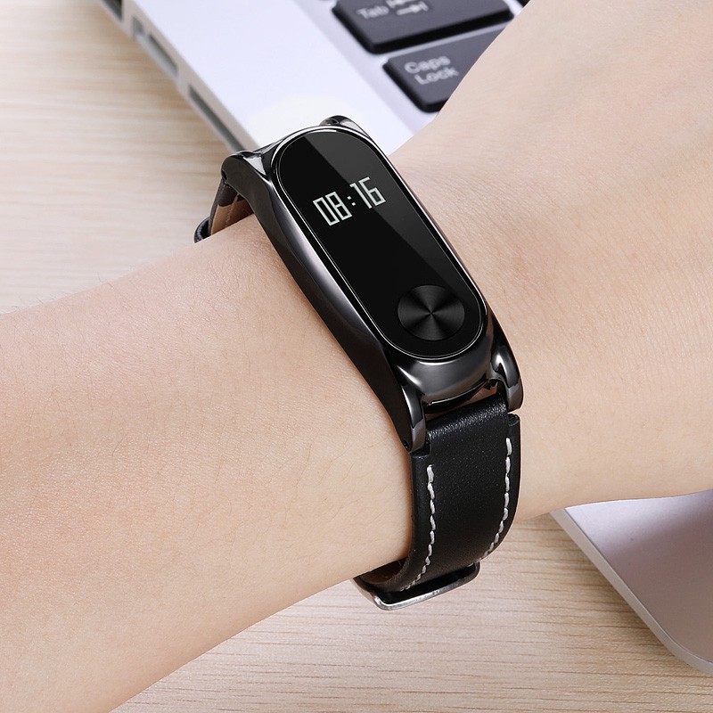 Dây da thay thế cho đồng hồ thời trang sành điệu xiaomi mi band 2/3/4