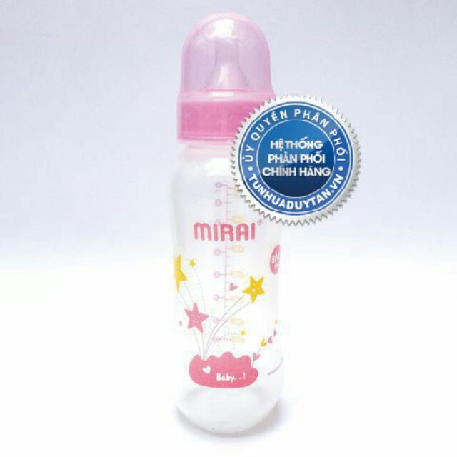 Bình sữa Mirai Kids - van chống sặc 250ml