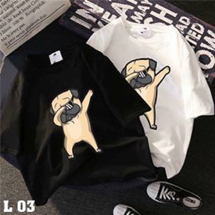 Áo thun chó Pug Dab - Áo ngắn tay không cổ