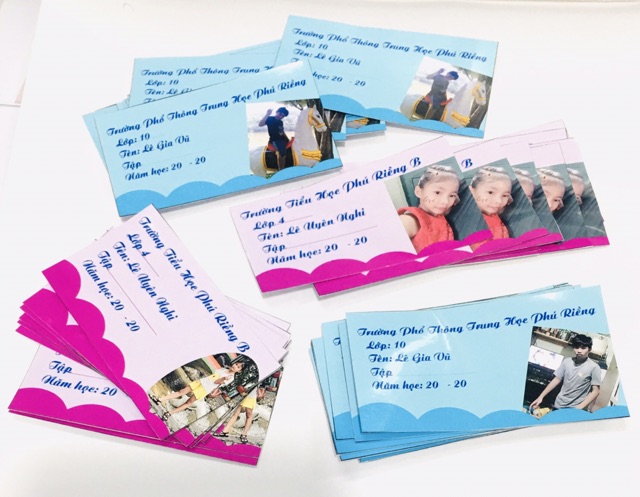 Nhãn vở in ảnh theo yêu cầu 20 cái