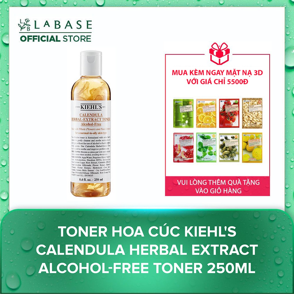 Toner hoa cúc Kiehl's Calendula Herbal Extract Alcohol-Free Toner 250ml