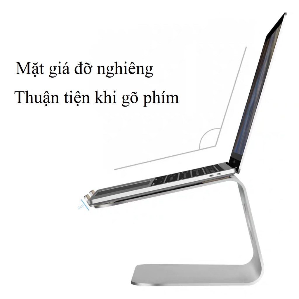 Đế nhôm tản nhiệt Laptop Stand cho notebook Macbook và các hãng khác Cross Line U4