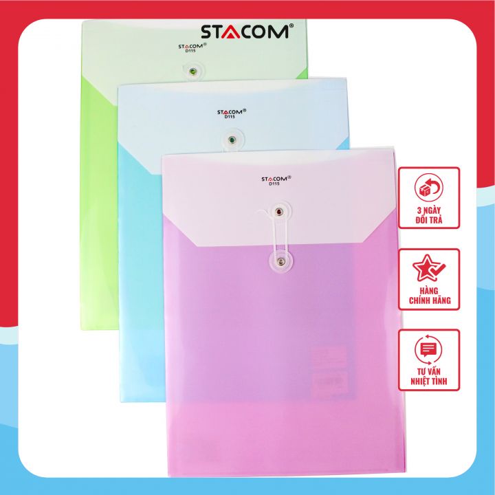 Túi đựng hồ sơ 02 ngăn khổ đứng A4 STACOM/D115