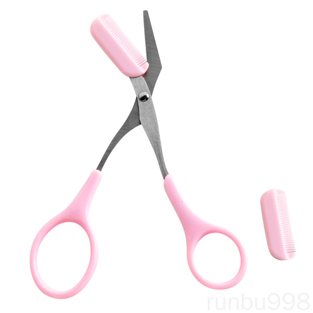 [Hàng mới về] Kéo cắt tỉa lông mày kèm lược chải thích hợp cho người mới bắt đầu