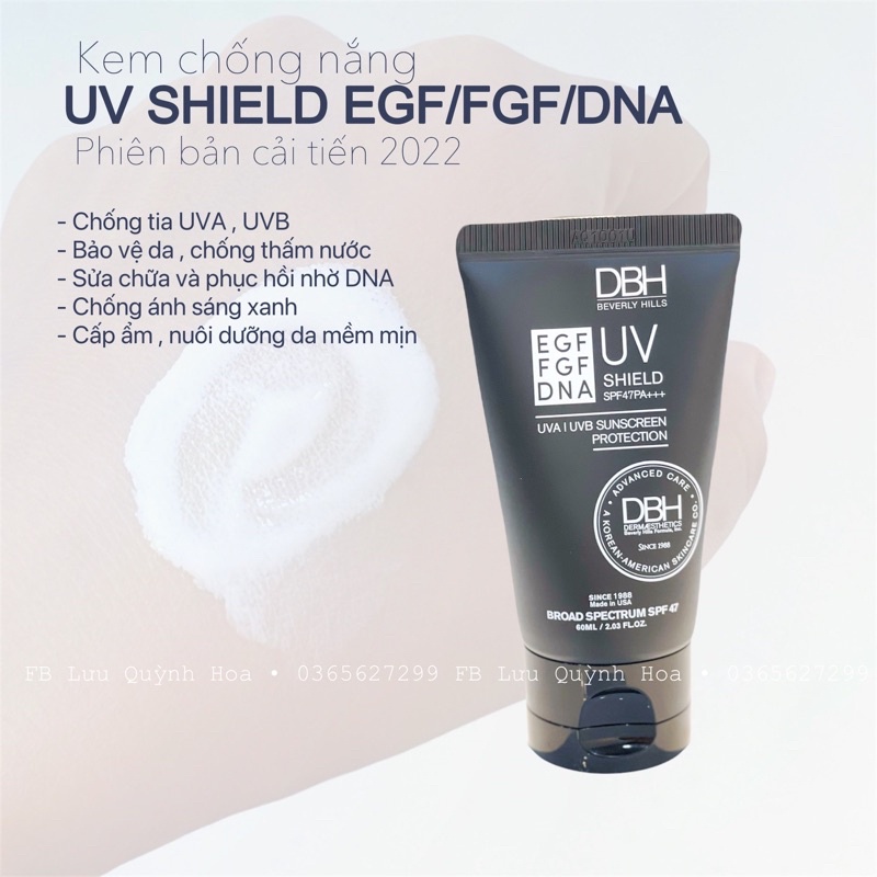 Kem chống nắng DBH EGF UV Shield SPF50 PA+++ 60ml - MY VANS BEAUTY