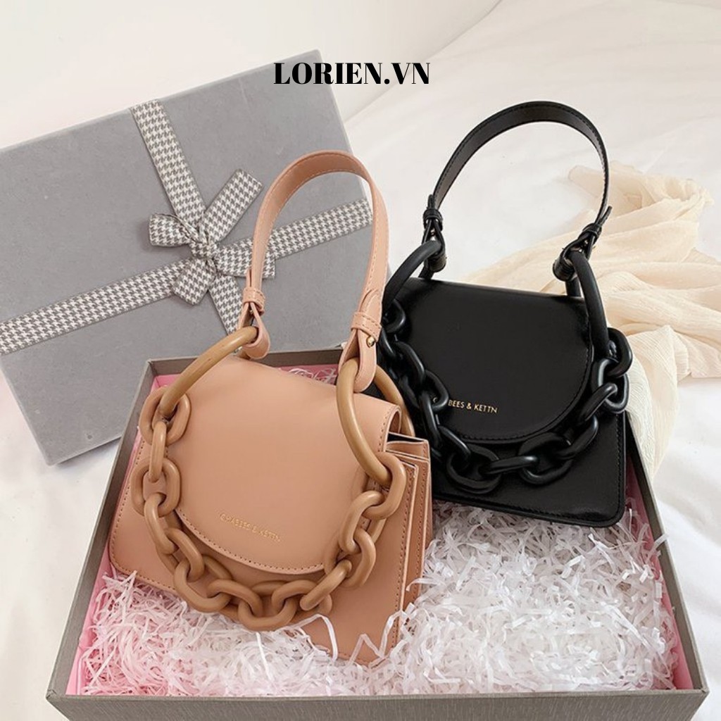 Túi xách nữ đẹp hàng quảng châu LORIEN -  TÚI ĐEO CHÉO PHONG CÁCH HÀN QUỐC MẪU HÓT quai xích thiết kế thời trang | BigBuy360 - bigbuy360.vn