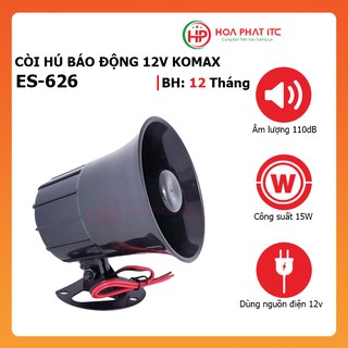 Còi hú báo động 12V ES-626 dùng nguồn 12V 15W còi hú to 110dB