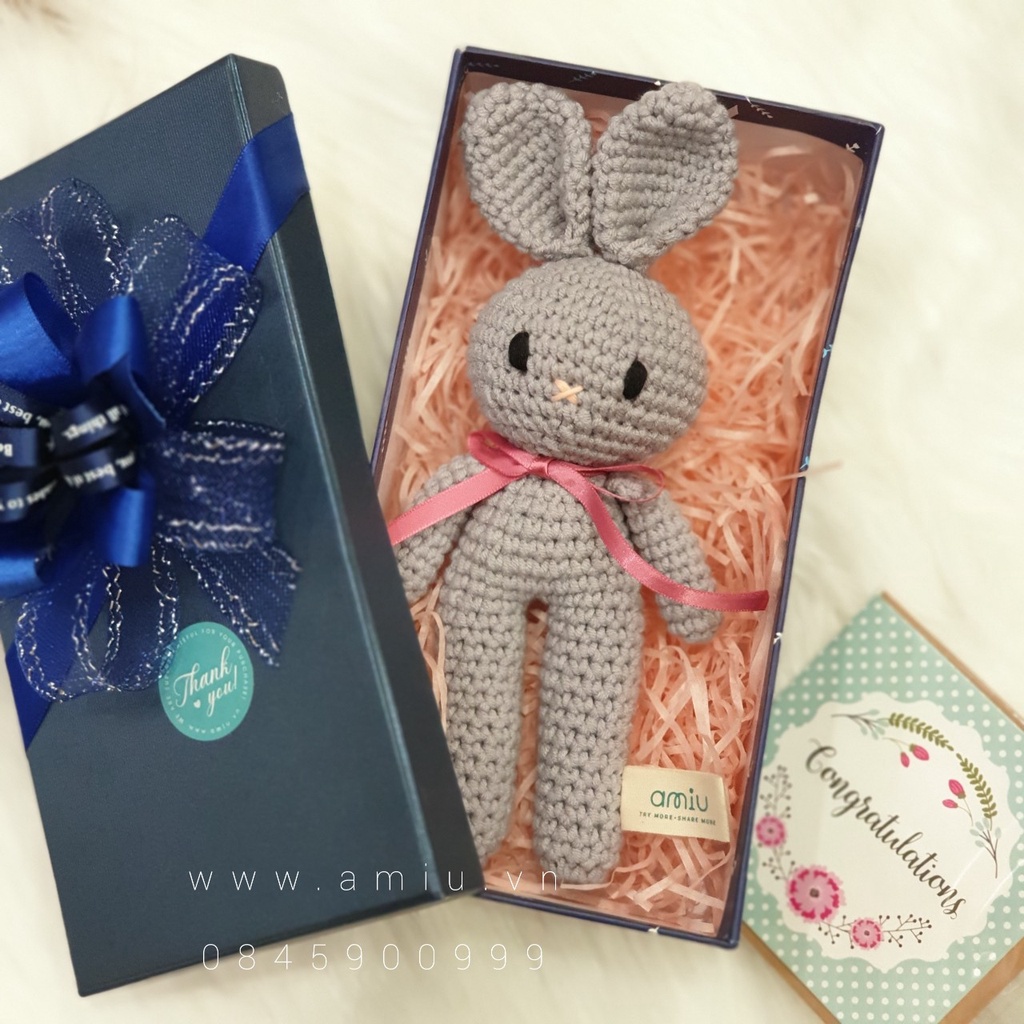 Gấu bông - Thỏ bông Amigurumi làm móc khóa quà tặng dễ thương