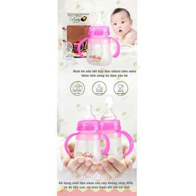Sỉ- Bình ăn dặm Babylove cho bé [BI &amp; CI]